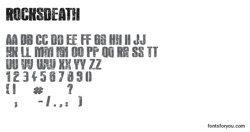 Шрифт RocksDeath – алфавит, цифры, специальные символы