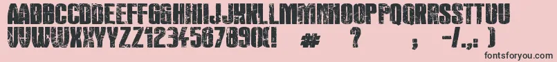 RocksDeath Font – Black Fonts on Pink Background