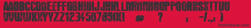 RocksDeath Font – Black Fonts on Red Background