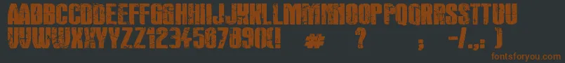 RocksDeath Font – Brown Fonts on Black Background