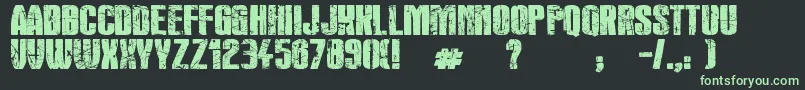 RocksDeath Font – Green Fonts on Black Background