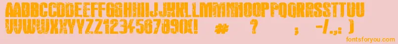 RocksDeath Font – Orange Fonts on Pink Background