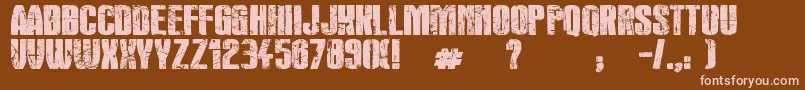 More about RocksDeath Font RocksDeath Font – Pink Fonts on Brown Background