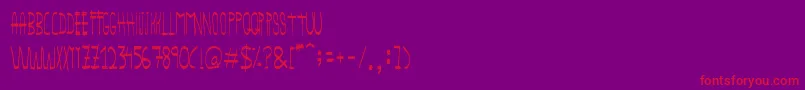 PanchitoStyle-Schriftart – Rote Schriften auf violettem Hintergrund