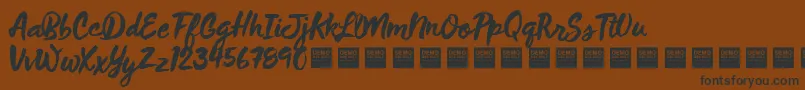 WildThingDemo Font – Black Fonts on Brown Background