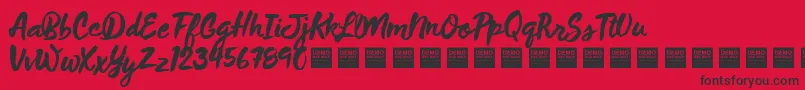 WildThingDemo Font – Black Fonts on Red Background