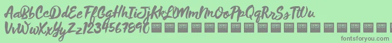 WildThingDemo Font – Gray Fonts on Green Background