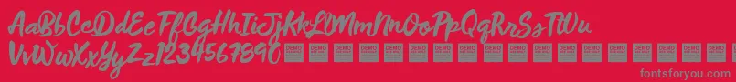 fuente WildThingDemo – Fuentes Grises Sobre Fondo Rojo