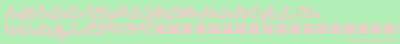 WildThingDemo Font – Pink Fonts on Green Background