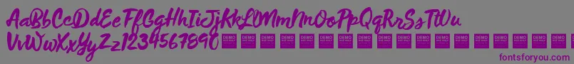 WildThingDemo Font – Purple Fonts on Gray Background