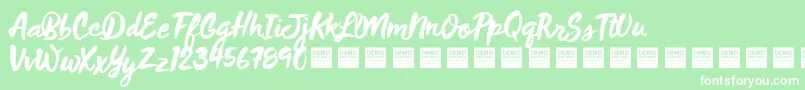 WildThingDemo Font – White Fonts on Green Background
