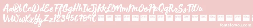 fuente WildThingDemo – Fuentes Blancas Sobre Fondo Rosa