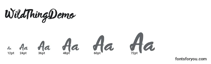 WildThingDemo Font Sizes