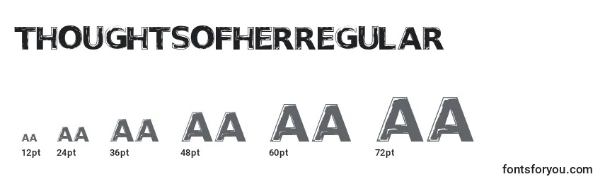 ThoughtsofherRegular Font Sizes