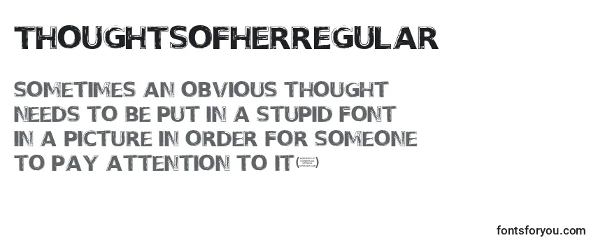 Review of the ThoughtsofherRegular Font