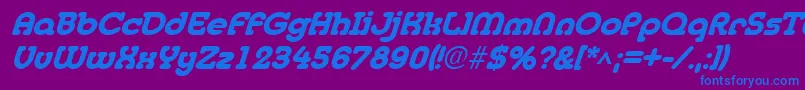 MedflyheavyItalic Font – Blue Fonts on Purple Background
