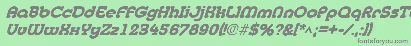 Fonte MedflyheavyItalic – fontes cinzas em um fundo verde