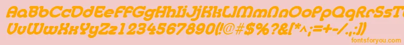 MedflyheavyItalic Font – Orange Fonts on Pink Background