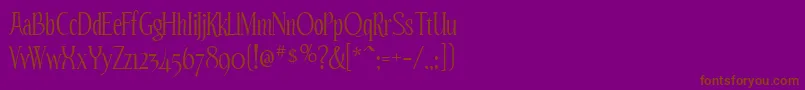 Шрифт Echelon – коричневые шрифты на фиолетовом фоне