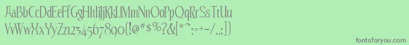 フォントEchelon – 緑の背景に灰色の文字