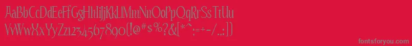 Echelon Font – Gray Fonts on Red Background
