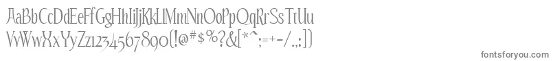 フォントEchelon – 白い背景に灰色の文字