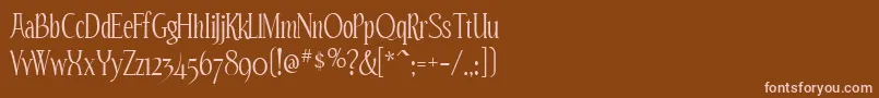 Echelon Font – Pink Fonts on Brown Background