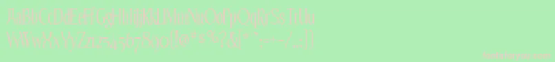Echelon Font – Pink Fonts on Green Background