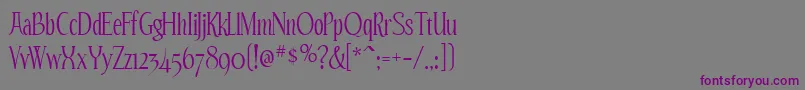 Echelon Font – Purple Fonts on Gray Background