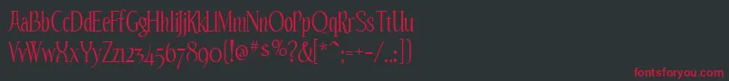 Echelon Font – Red Fonts on Black Background