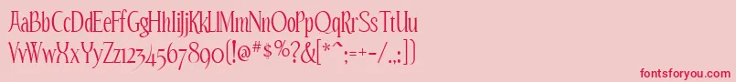 Echelon Font – Red Fonts on Pink Background