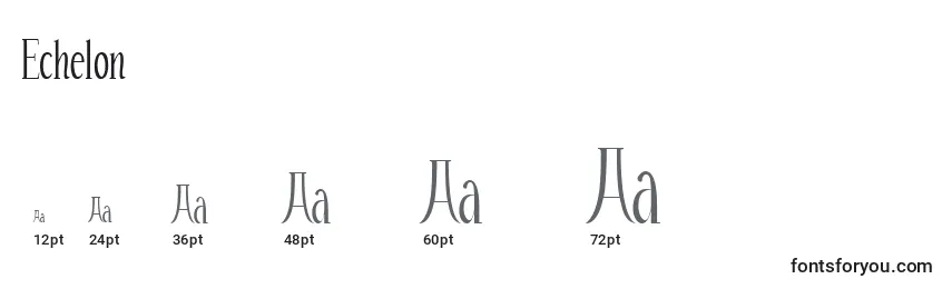 Размеры шрифта Echelon