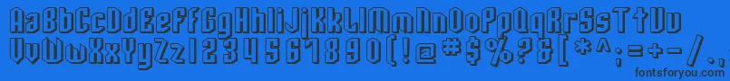 SfArcheryBlackShaded Font – Black Fonts on Blue Background