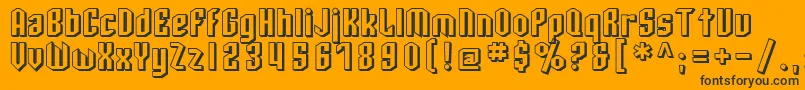 SfArcheryBlackShaded Font – Black Fonts on Orange Background