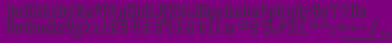SfArcheryBlackShaded Font – Black Fonts on Purple Background