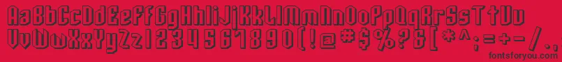 SfArcheryBlackShaded Font – Black Fonts on Red Background