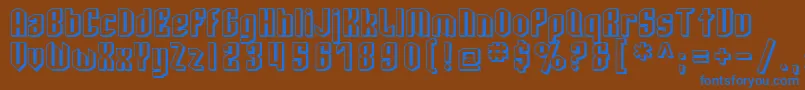 SfArcheryBlackShaded Font – Blue Fonts on Brown Background