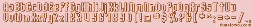 SfArcheryBlackShaded Font – Brown Fonts on Pink Background