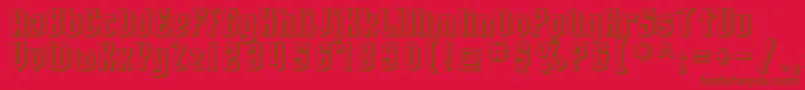 SfArcheryBlackShaded Font – Brown Fonts on Red Background