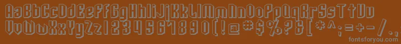SfArcheryBlackShaded Font – Gray Fonts on Brown Background