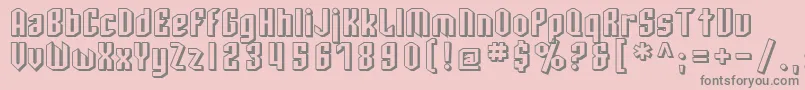 SfArcheryBlackShaded Font – Gray Fonts on Pink Background