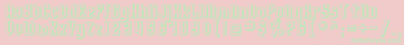 SfArcheryBlackShaded Font – Green Fonts on Pink Background