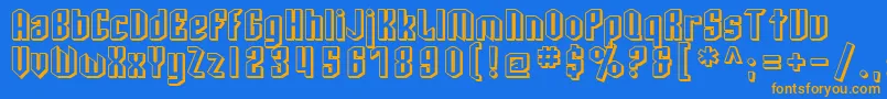 Шрифт SfArcheryBlackShaded – оранжевые шрифты на синем фоне