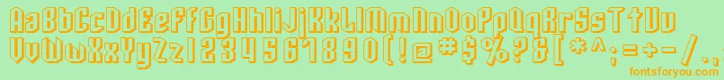 SfArcheryBlackShaded Font – Orange Fonts on Green Background