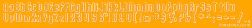 SfArcheryBlackShaded Font – Pink Fonts on Orange Background