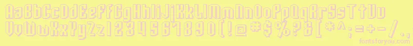 SfArcheryBlackShaded Font – Pink Fonts on Yellow Background