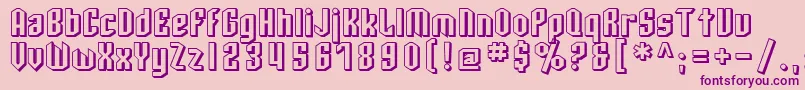 SfArcheryBlackShaded Font – Purple Fonts on Pink Background