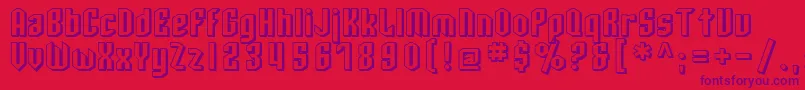 SfArcheryBlackShaded Font – Purple Fonts on Red Background