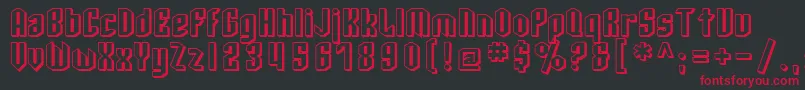 SfArcheryBlackShaded Font – Red Fonts on Black Background