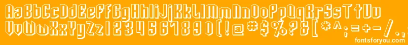 SfArcheryBlackShaded Font – White Fonts on Orange Background